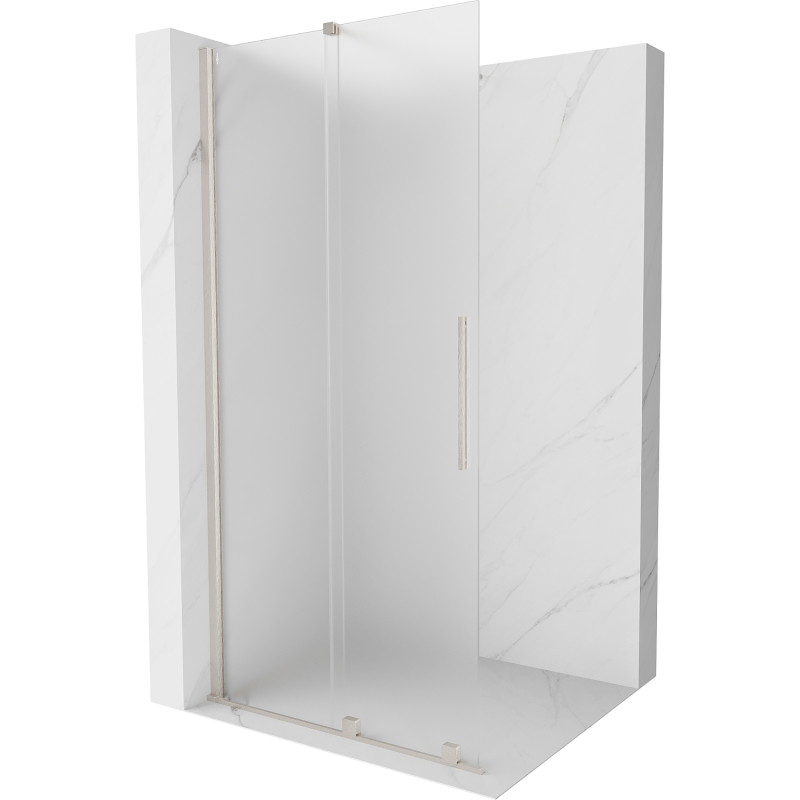 Mexen Velar Perete de duș glisant Walk-in 110 x 200 cm, înghețat 8 mm, nichel periat - 871-110-000-33-97
