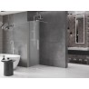 Mexen Velar Perete de duș glisant Walk-in 110 x 200 cm, înghețat 8 mm, nichel periat - 871-110-000-33-97
