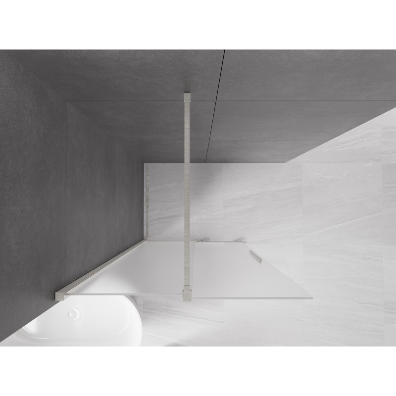Mexen Velar Walk-in tolózuhanyfal 110 x 200 cm, deres 8 mm, szálcsiszolt nikkel - 871-110-000-33-97