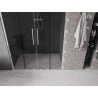 Mexen Velar Duo tolóajtós zuhanykabin 160 cm, grafit, króm - 871-160-000-42-01