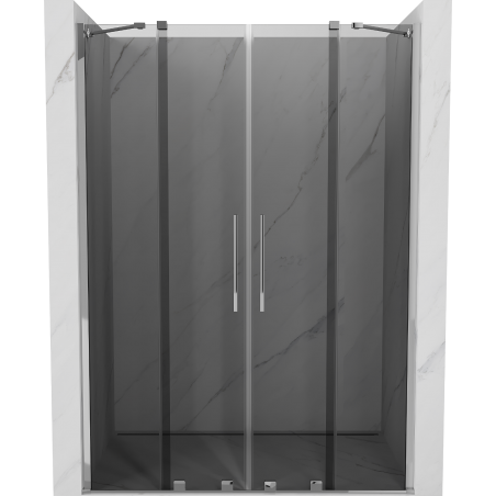 Mexen Velar Duo tolóajtós zuhanykabin 160 cm, grafit, króm - 871-160-000-42-01