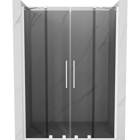 Mexen Velar Duo toló zuhanyajtó 140 cm, grafit, fehér - 871-140-000-42-20
