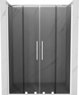 Mexen Velar Duo toló zuhanyajtó 140 cm, grafit, fehér - 871-140-000-42-20