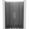 Mexen Velar Duo tolóajtós zuhanyajtó 150 cm, grafit, fehér - 871-150-000-42-20