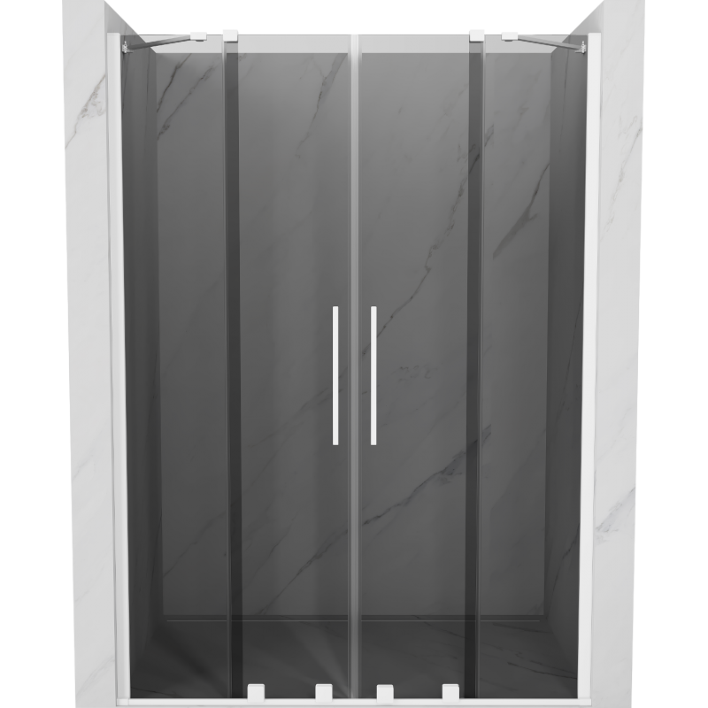 Mexen Velar Duo toló zuhanyajtó 160 cm, grafit, fehér - 871-160-000-42-20