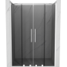 Mexen Velar Duo uși de duș glisante 160 cm, grafit, alb - 871-160-000-42-20