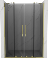Mexen Velar Duo uși de duș culisante 140 cm, grafit, auriu - 871-140-000-42-50