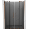 Mexen Velar Duo tolóajtós zuhanykabin 140 cm, grafit, rózsaarany - 871-140-000-42-60