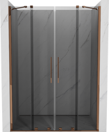 Mexen Velar Duo tolóajtós zuhanykabin 160 cm, grafit, rózsaarany - 871-160-000-42-60