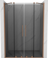 Mexen Velar Duo toló zuhanyajtók 160 cm, grafit, csiszolt réz - 871-160-000-42-65
