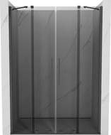 Mexen Velar Duo uși de duș glisante 140 cm, grafit, gri metalic periat - 871-140-000-42-66