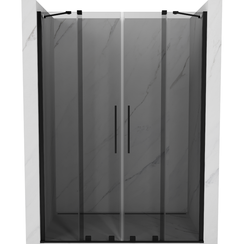 Mexen Velar Duo uși de duș glisante 140 cm, grafit, negru - 871-140-000-42-70