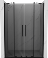 Mexen Velar Duo tolóajtós zuhanyajtó 150 cm, grafit, fekete - 871-150-000-42-70