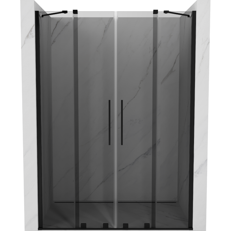 Mexen Velar Duo uși de duș glisante 160 cm, grafit, negru - 871-160-000-42-70
