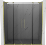 Mexen Velar L Duo tolóajtós zuhanykabin 170 cm, grafit, arany kefés - 871-170-003-42-55