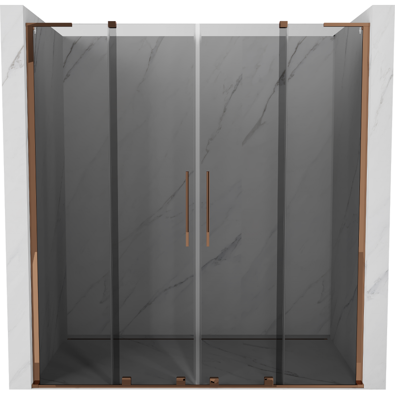 Mexen Velar L Duo toló zuhanyajtók 170 cm, grafit, rózsaarany - 871-170-003-42-60