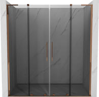 Mexen Velar L Duo toló zuhanyajtók 170 cm, grafit, rózsaarany - 871-170-003-42-60