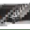 Mexen Velar L Duo uși duș glisante 200 cm, grafit, aur roz - 871-200-003-42-60