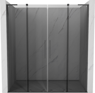 Mexen Velar L Duo uși de duș glisante 170 cm, grafit, gri armat periat - 871-170-003-42-66