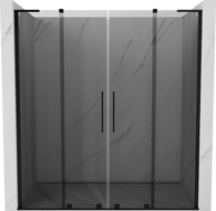 Mexen Velar L Duo tolóajtós zuhanykabin 170 cm, grafit, fekete - 871-170-003-42-70