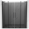 Mexen Velar L Duo tolóajtós zuhanyajtó 200 cm, grafit, fekete - 871-200-003-42-70