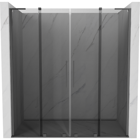 Mexen Velar L Duo tolóajtós zuhanyajtó 170 cm, grafit, gun metal - 871-170-003-42-95