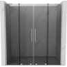 Mexen Velar L Duo 170 cm-es tolóajtós zuhanykabin, grafit, szálcsiszolt nikkel - 871-170-003-42-97