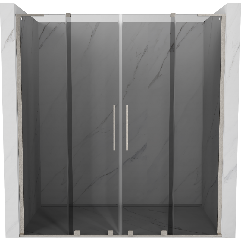 Mexen Velar L Duo toló zuhanyajtó 180 cm, grafit, matt nikkel - 871-180-003-42-97