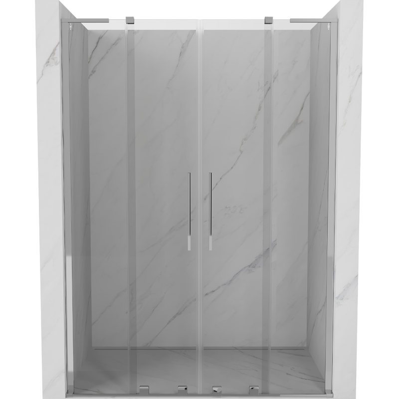 Mexen Velar L Duo uși de duș glisante 140 cm, transparent, crom - 871-140-003-02-01