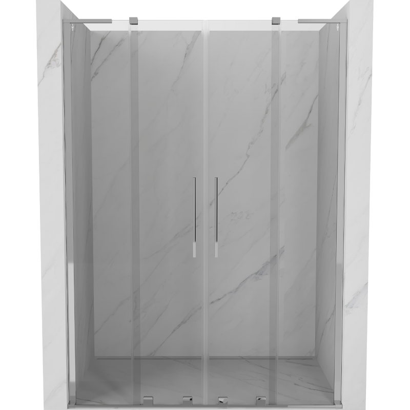 Mexen Velar L Duo uși de duș glisante 150 cm, transparent, crom - 871-150-003-02-01