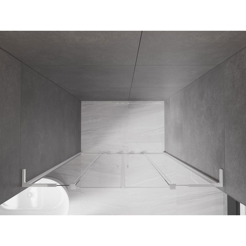 Mexen Velar L Duo tolóajtós zuhanyajtó 150 cm, átlátszó, króm - 871-150-003-02-01