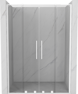 Mexen Velar L Duo uși de duș glisante 140 cm, transparent, alb - 871-140-003-02-20