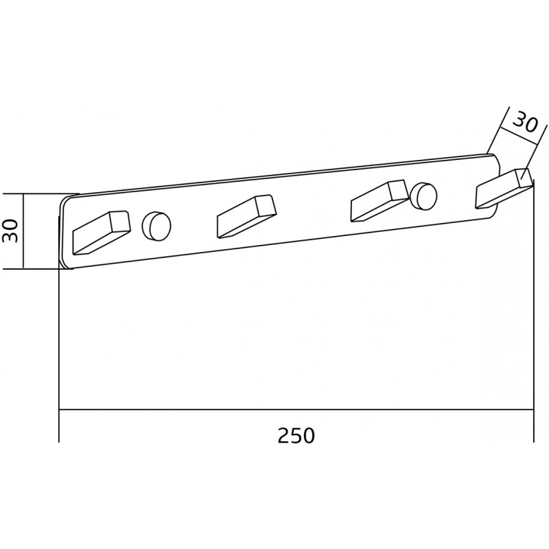 Mexen cârlig cvadruplu pentru prosop, negru - 709174-70