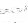 Cuier cvadruplu pentru prosop Mexen, negru - 709174-70