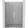 Mexen Velar L Duo uși de duș glisante 160 cm, transparente, albe - 871-160-003-02-20