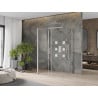 Mexen Omega zuhanykabin 3-oldalas, tolhatós 130 x 100 cm, átlátszó, króm - 825-130-100-01-00-3S