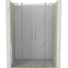 Mexen Velar L Duo uși de duș glisante 140 cm, transparente, aurii - 871-140-003-02-50