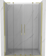 Mexen Velar L Duo uși de duș glisante 160 cm, transparente, aurii - 871-160-003-02-50