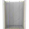 Uși de duș glisante Mexen Velar L Duo 140 cm, transparent, auriu periat - 871-140-003-02-55