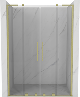 Uși de duș glisante Mexen Velar L Duo 140 cm, transparent, auriu periat - 871-140-003-02-55