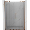 Mexen Velar L Duo uși de duș glisante 160 cm, transparent, aur roz - 871-160-003-02-60
