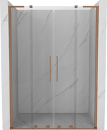 Mexen Velar L Duo uși de duș culisante 150 cm, transparent, cupru periat - 871-150-003-02-65