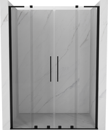 Mexen Velar L Duo uși de duș glisante 150 cm, transparent, negre - 871-150-003-02-70