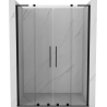 Mexen Velar L Duo tolóajtós zuhanyajtó 140 cm, áttetsző, fekete - 871-140-003-02-70