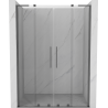 Mexen Velar L Duo uși de duș glisante 140 cm, transparente, gun metal - 871-140-003-02-95