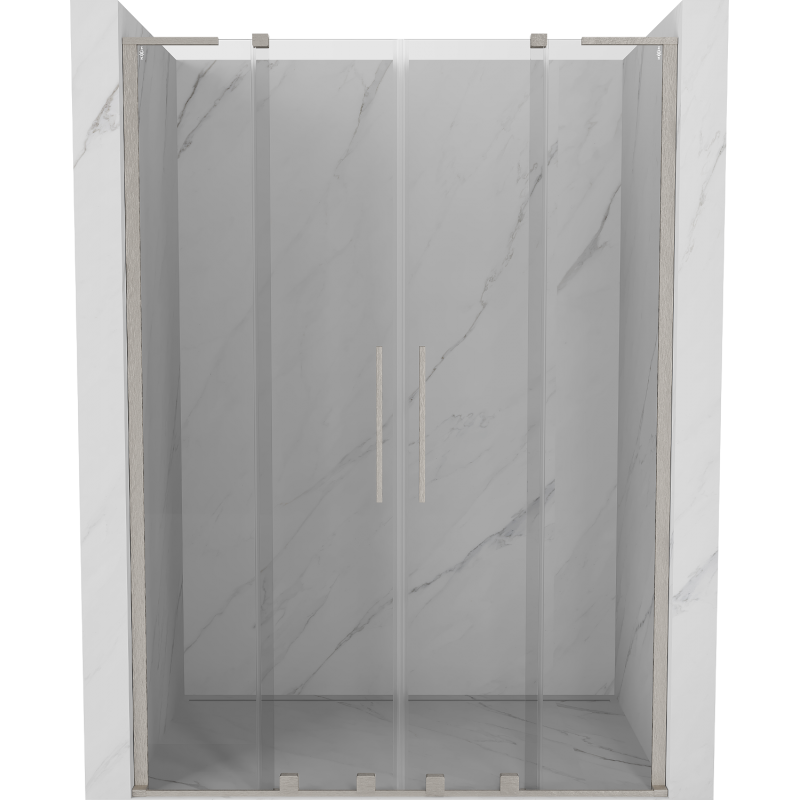Mexen Velar L Duo tolózuhanyajtó 140 cm, átlátszó, csiszolt nikkel - 871-140-003-02-97