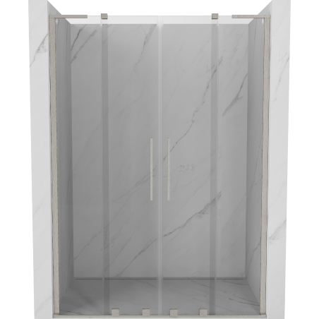 Mexen Velar L Duo tolózuhanyajtó 140 cm, átlátszó, csiszolt nikkel - 871-140-003-02-97