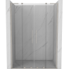 Mexen Velar L Duo uși de duș glisante 140 cm, transparent, nichel periat - 871-140-003-02-97
