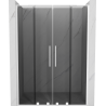 Mexen Velar L Duo tolóajtós zuhanyajtó 160 cm, grafit, fehér - 871-160-003-42-20
