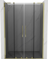 Mexen Velar L Duo tolóajtós zuhanyajtó 140 cm, grafit, arany - 871-140-003-42-50